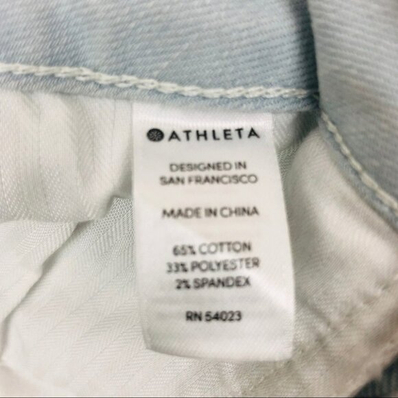 NWT Athleta Sculptek Skinny Crop Jeans Stretch Glacier Light Wash Size 6 - Picture 8 of 12
